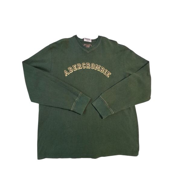 Y2K Vintage Abercrombie & Fitch Mens XL Grunge Preppy Academia Varsity Heavy Tee - Picture 1 of 12